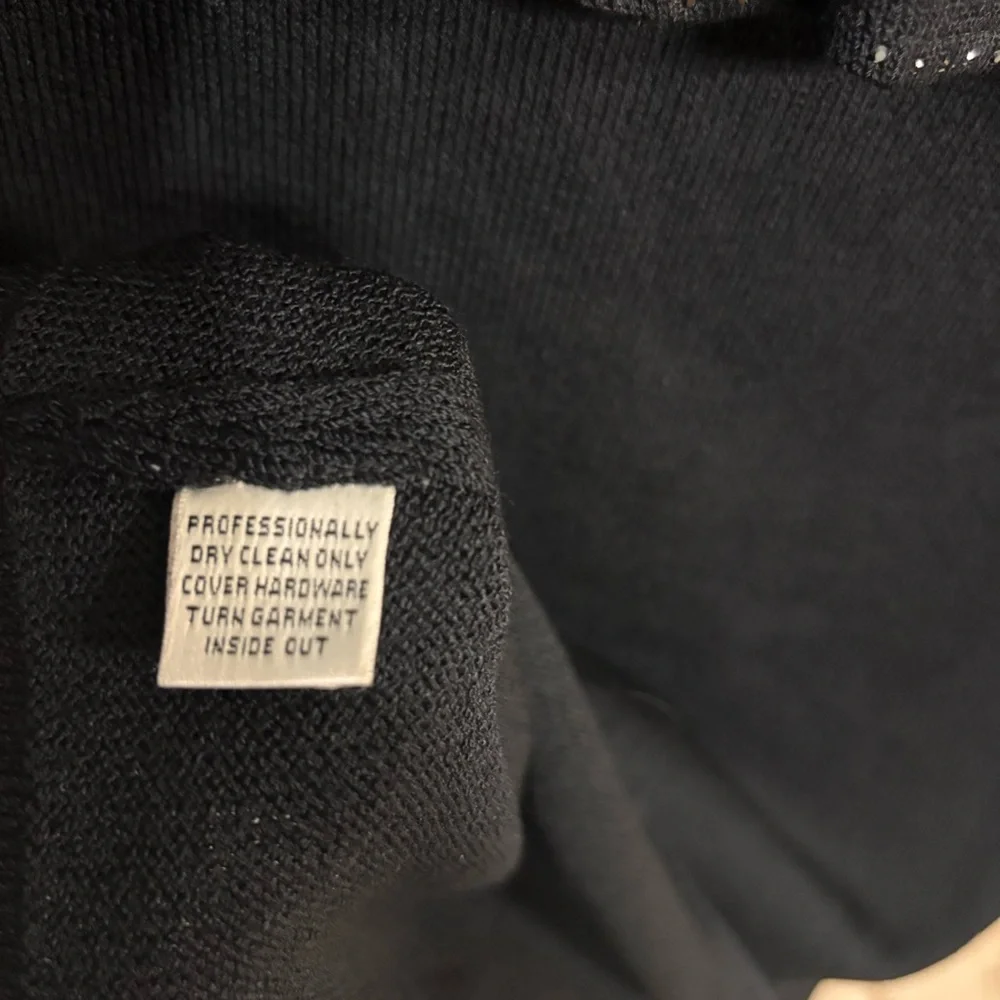 NWOT St. John Evening Luxurious Knit Black Ruffle Wrap Sweater - Sz 8 (Runs big)